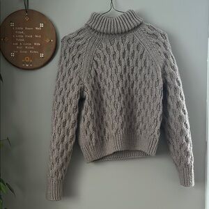Cozy Cable Knit Turtleneck Sweater - H&M